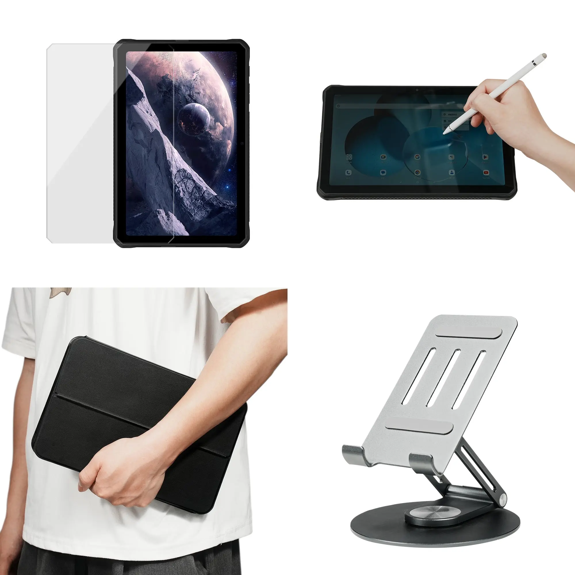 DOOGEE R10 Accessory Kit with Tempered Film, Stylus, Keyboard, Stand